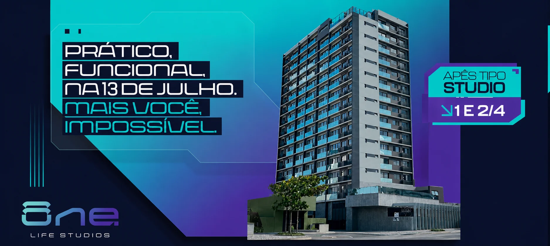 one life estudio apartamento na 13 de julho pronto para morar